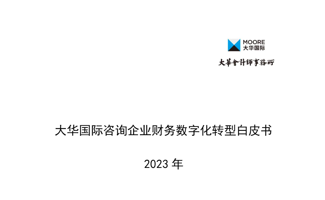 【大华国际】2023年咨询企业财务数字化转型白皮书V1.