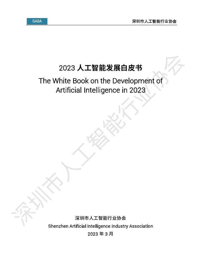 【深圳市人工智能行业协会】2023人工智能发展白皮书