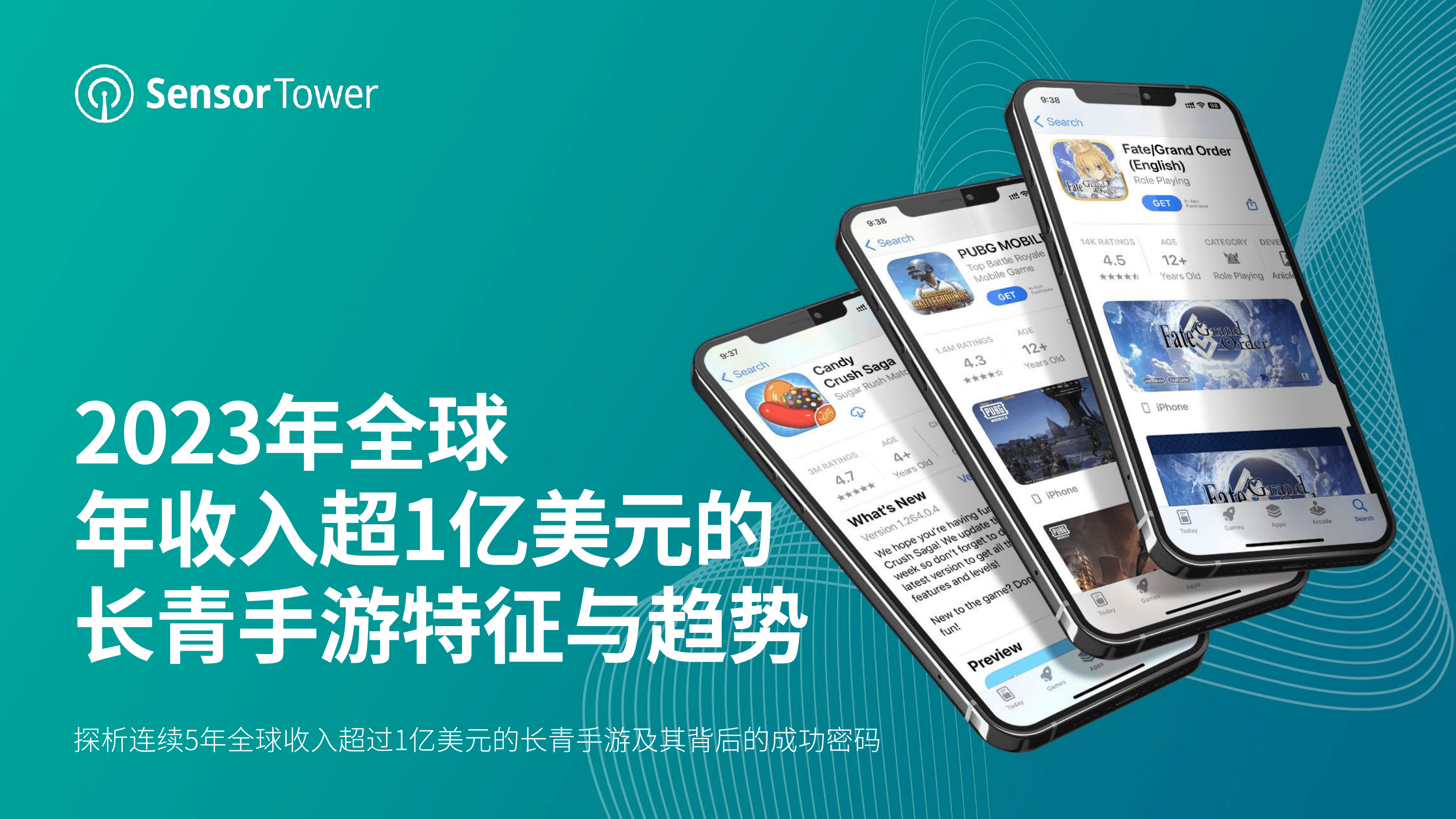 【SensorTower】手游行业：2023年全球年收入超1亿美元的长青手游特征与趋势