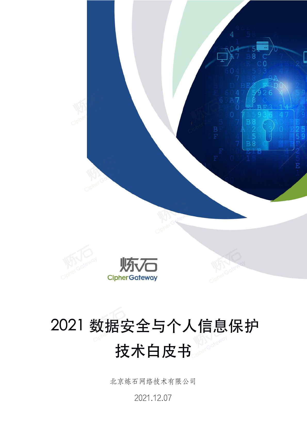 【炼石】2021数据安全与个人信息保护技术白皮书