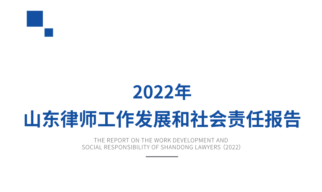 【山东省律师协会】2022年山东省律师行业发展报告