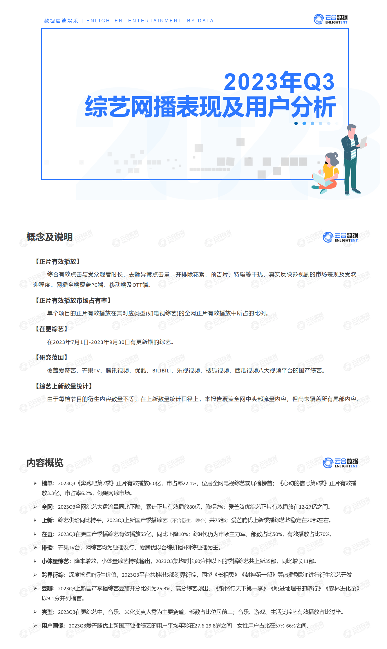 【云合数据】网播行业：2023年Q3综艺网播表现及用户分析