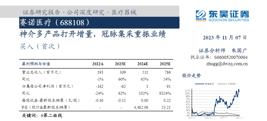 【东吴证券】神介多产品打开增量，冠脉集采重振业绩